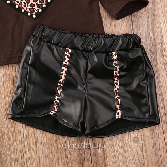 Babygirl Cheetah Leather Rockstar Boutique Set - Picture 4 of 6